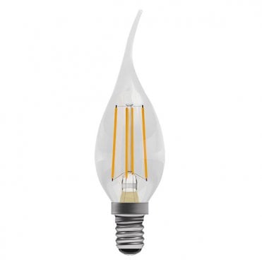 4W LED Warm White Dimmable Bent Tip Candle SES/E14