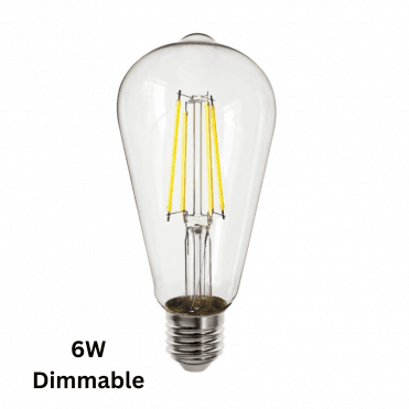 6W Clear Glass Dimmable E27 Squirrel Bulb