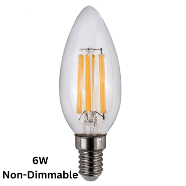 6W E14 Non Dimmable Candle Bulb