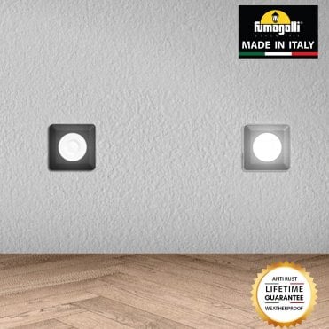 Aldo (5cm) Square 1.7W Walkover or Recessed Wall Light