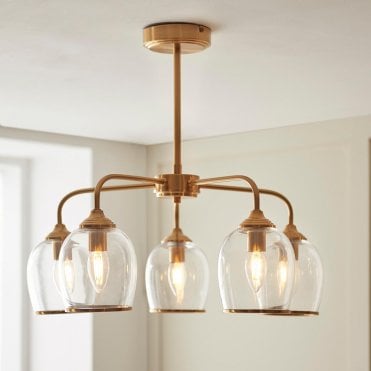 Ashcroft 5 Light Semi Flush Fitting