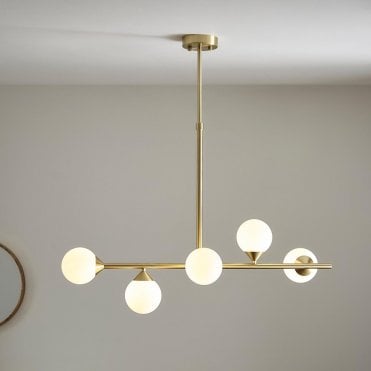 Eve Linear Pendant C/W Glass Shades