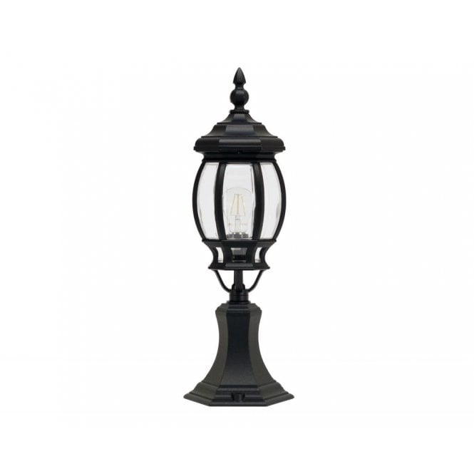 Boston 6 Round Panel E27 Post /Pillar Top Lantern