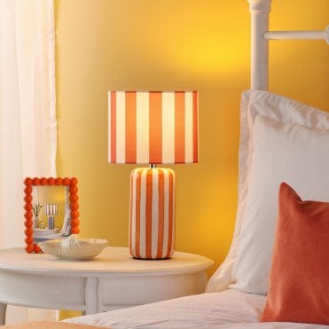 Cicada Orange Table Lamp C/W Shade