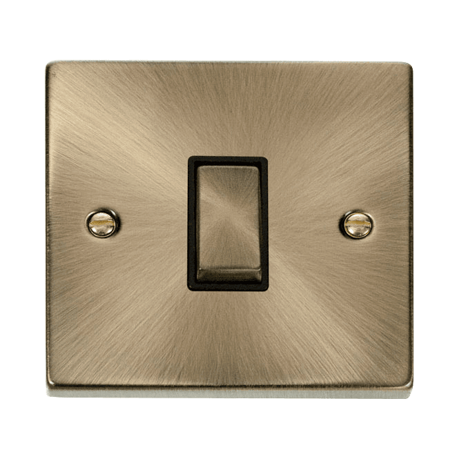 Click Scolmore Antique Brass 1 Gang Intermediate Switch