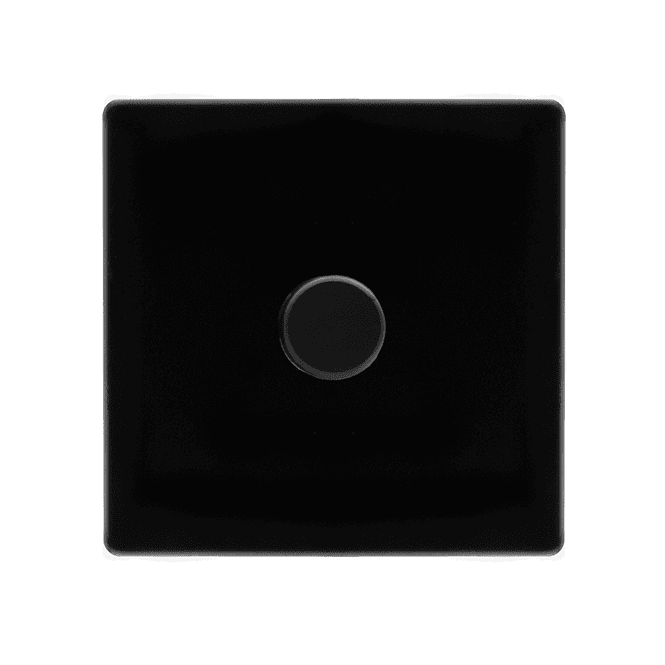 Click Scolmore Black 1 Gang 2 Way Dimmer Switch