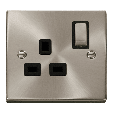 Satin Chrome 1 Gang Socket