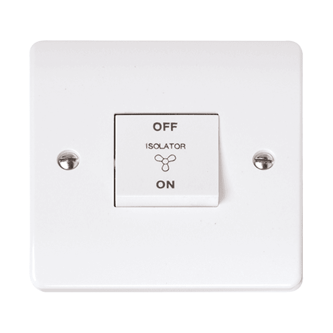 Click Scolmore White 3 Pole Fan Isolation Switch