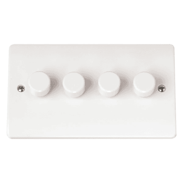 White 4 Gang Dimmer Switch