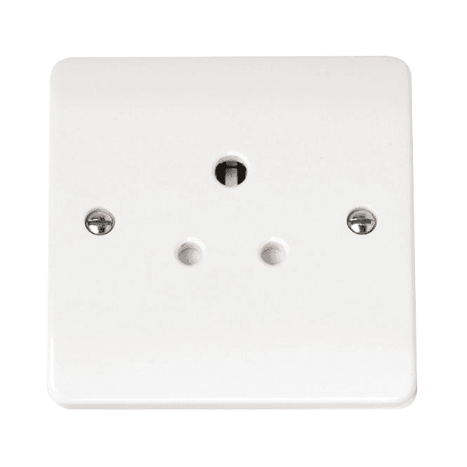 Click Scolmore White Round Pin Socket