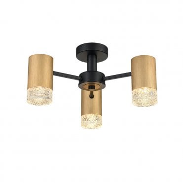 Cordelia Brushed Gold Semi Flush Fitting
