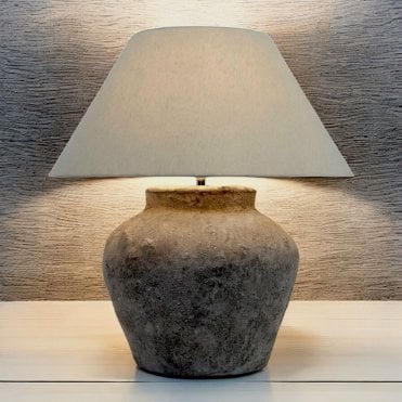 Dawson Stone Table Lamp C/W Shade
