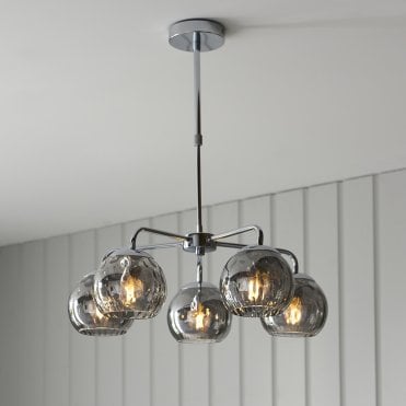 Dimple Smoked Semi Flush
