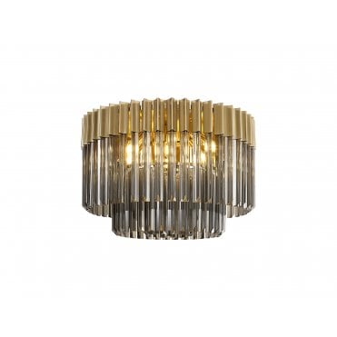Donard Brass 7 Light Flush Fitting