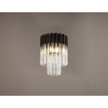 Donard Matt Black 3 Light Flush Fitting