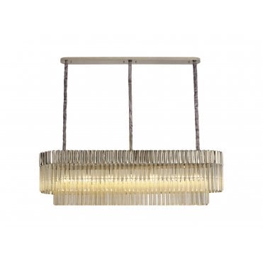 Donard Polished Nickel 7 Light Bar Pendant