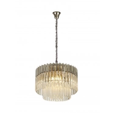 Donard Polished Nickel 8 Light Pendant