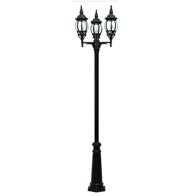 Duralighting Non Rust E27 3 Light 2420mm Post Light