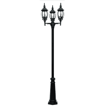 Duralighting Non Rust E27 3 Light 2420mm Post Light