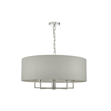 Jamelia Pendant Polished Chrome & Grey