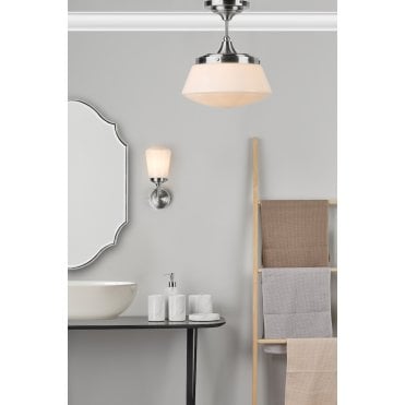 Caden Semi Flush With Opal Glass IP44