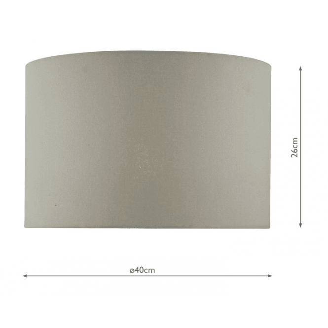 där lighting Cassandra Grey Cotton Shade 40cm