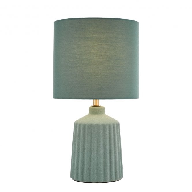 där lighting Chloris Green Table Lamp C/W Shade