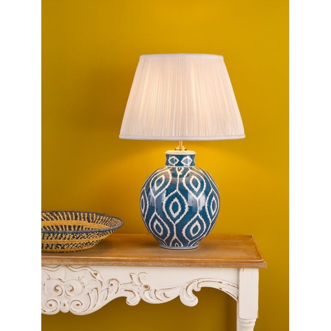 där lighting Dakari Blue & Brass Table Lamp Base Only