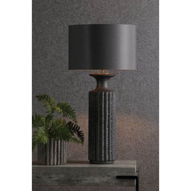där lighting Dugan Table Lamp Black Volcanic Glaze Base Only