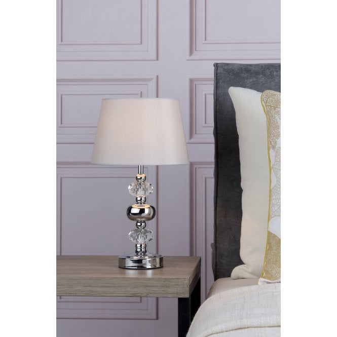 där lighting Edith Touch Lamp C/W Shade