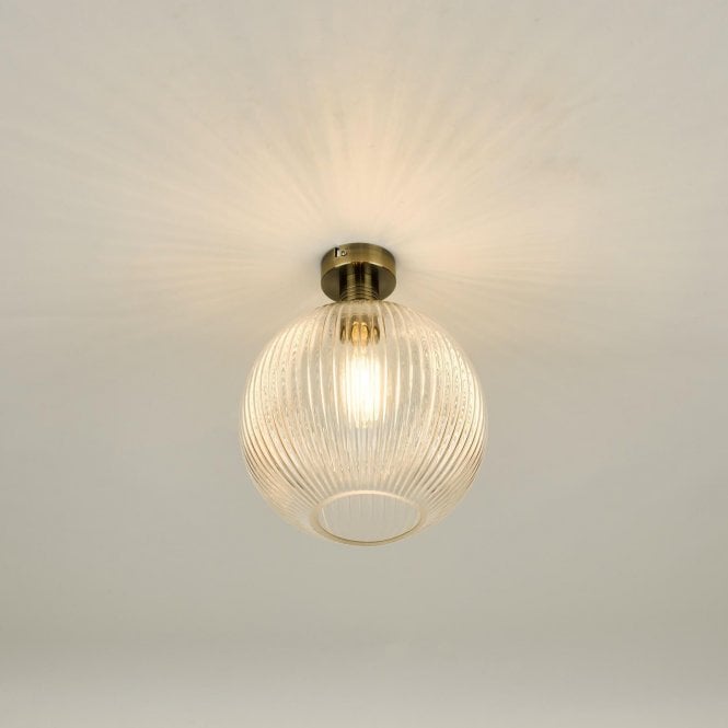 där lighting Emerson Brass Semi Flush
