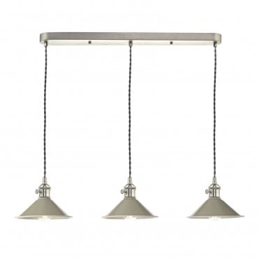 Hadano 3 Light Bar Antique Chrome Fitting