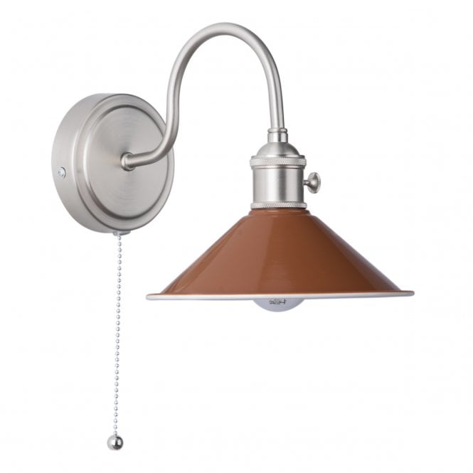 där lighting Hadano Antique Chrome Wall Light