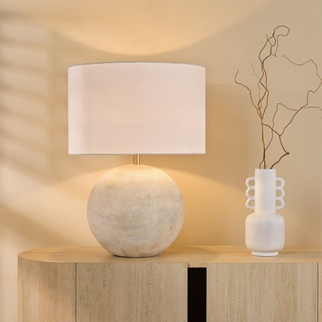 där lighting Havana Ceramic Table Lamp C/W Shade