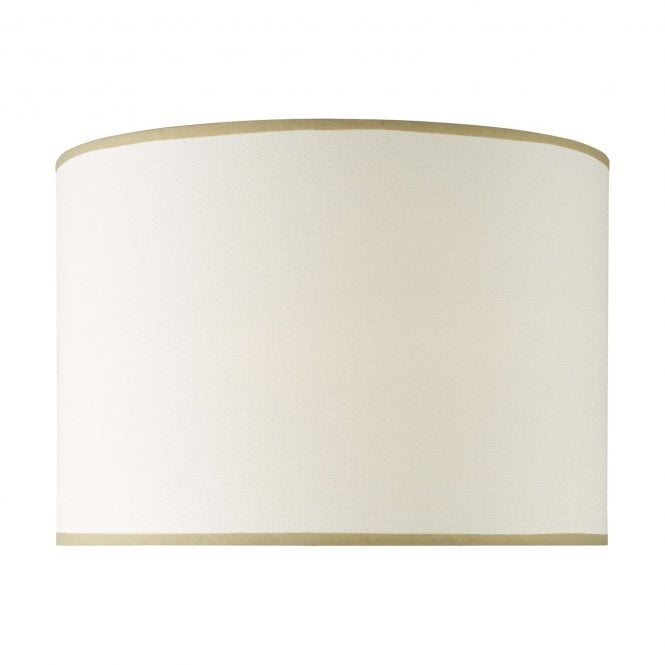 där lighting Idella White Linen 360mm Drum Shade