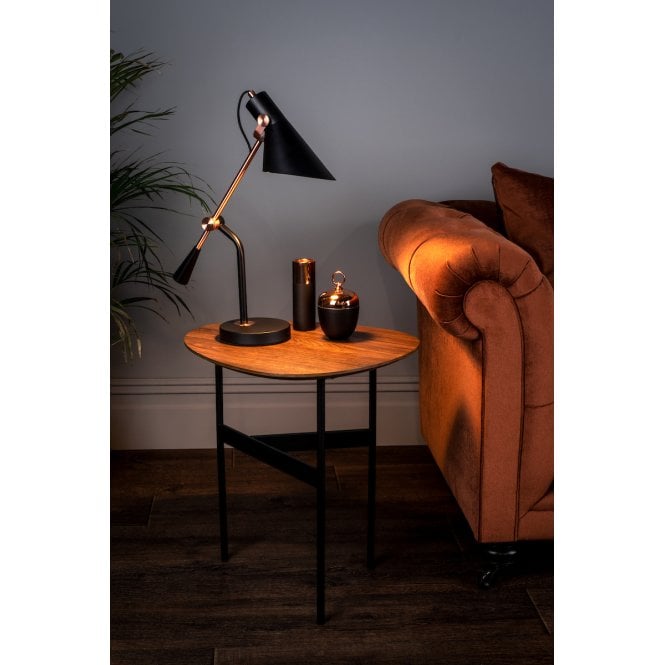 där lighting Jack Task Table Lamp Black Antique Copper