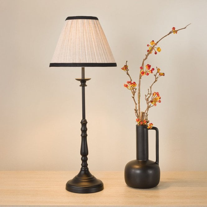 där lighting Judy Black Table Lamp C/W Shade