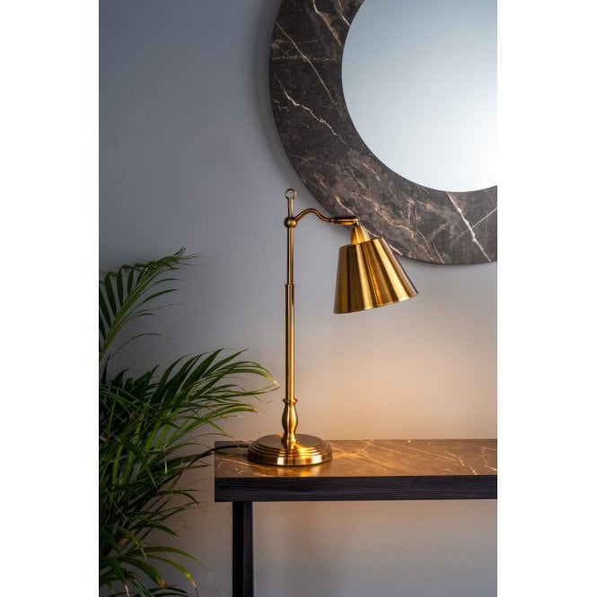 där lighting Kempten Task Lamp Antique Brass