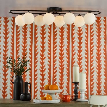 Luana 8 Light Semi Flush Fitting