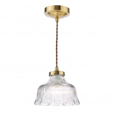 Maude Brass Single Pendant