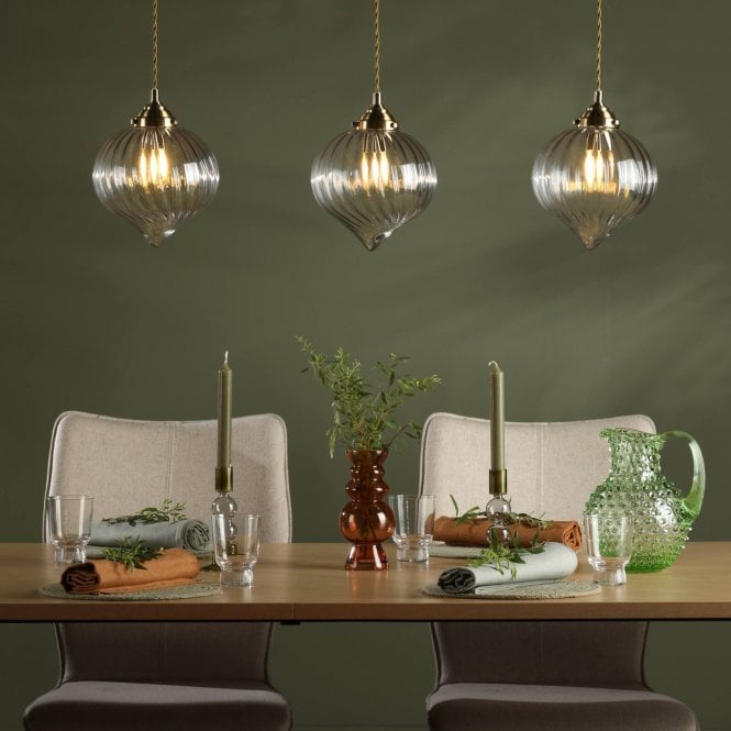 där lighting Mya 3 Light Antique Brass Bar