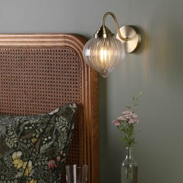 Mya Antique Brass Wall Light