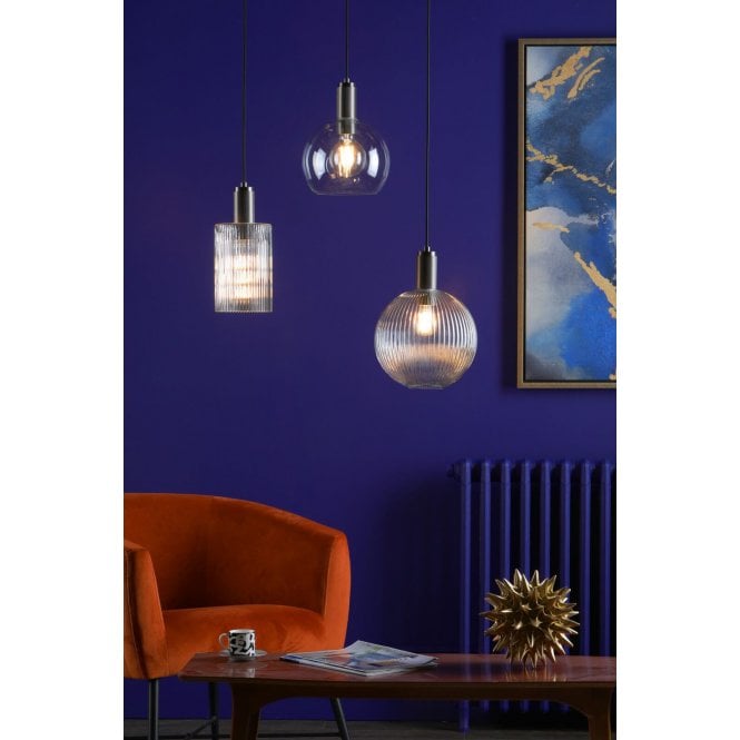 där lighting Nikolas Antique Chrome Pendant