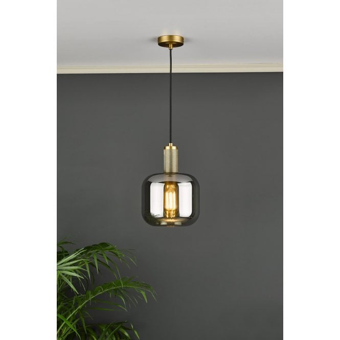 där lighting Nikolas Solid Brass Pendant