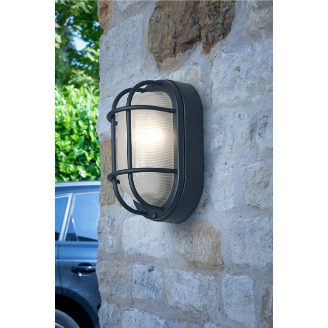 där lighting Salcombe Black Oval Outdoor Light