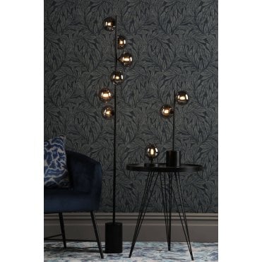 Spiral Matt Black Floor Lamp