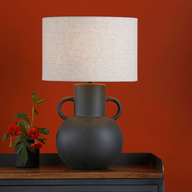 där lighting Urn Ceramic Table Lamp C/W Shade