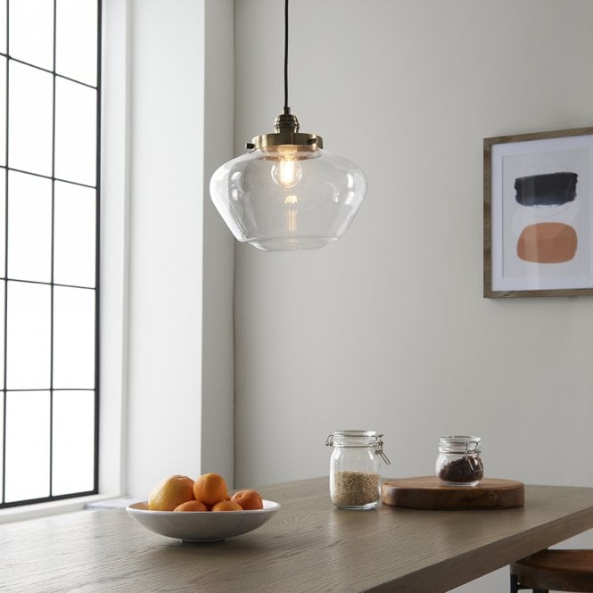 Endon Lighting Camberley Glass Pendant
