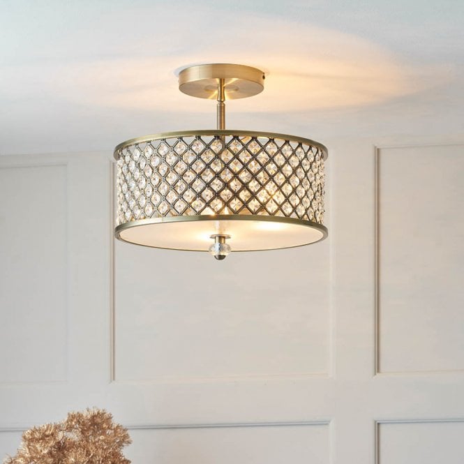 Endon Lighting Hudson 3 Light Semi-Flush