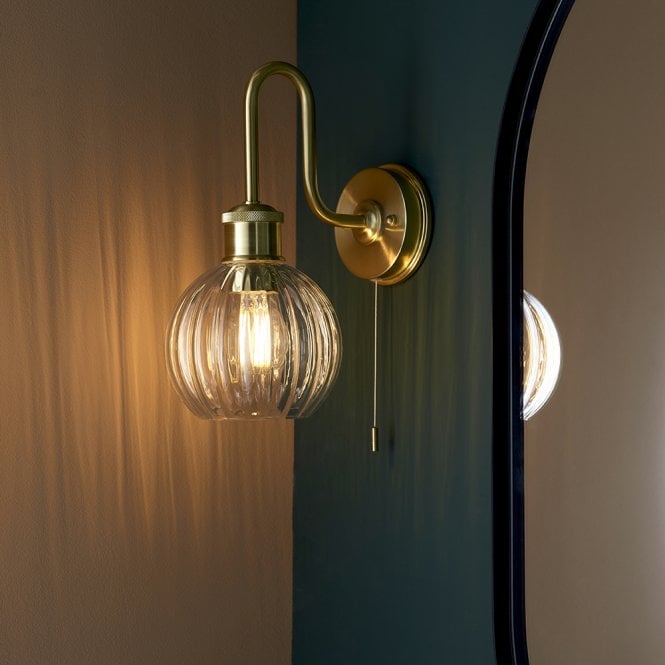 Endon Lighting Kendall Gold Arch Wall Light
